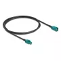 Cabo coaxial DELOCK 90679 — HSD Z para HSD Z, 1 m, preto/azul