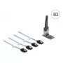 Placa adaptadora DELOCK interna M.2 para Mini-SAS 64260, host M.2, saída Mini-SAS, JMicron JMB585, preto, LED
