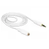 Cabo de áudio 3,5 mm ficha macho para conector fêmea DeLOCK 83765 1 m branco