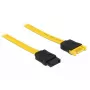Cabo SATA DeLOCK 0,7 m 2x SATA III SATA 7 pinos preto amarelo