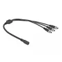 Cabo divisor DC DeLOCK 86572 5,5 x 2,1 mm 1 x conector fêmea para 3 x ficha macho