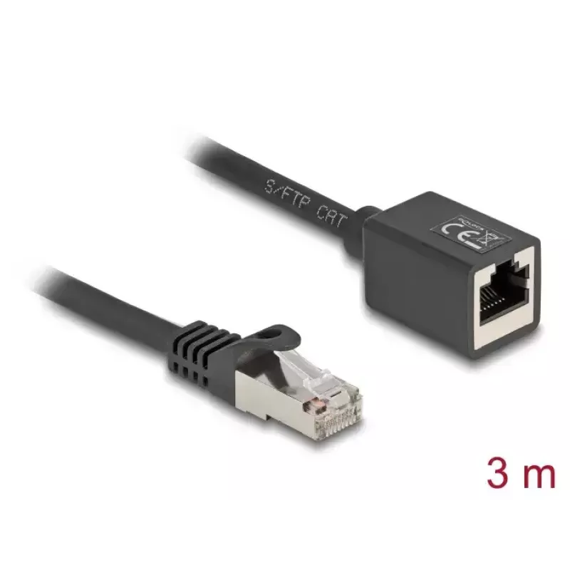 Cabo de rede DeLOCK 90317 RJ-45 Cat6a 3 m preto