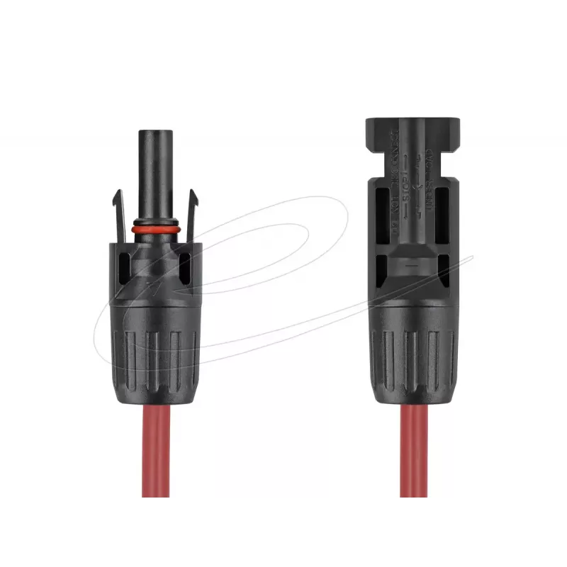 Cabo DELOCK 90974 DL4 cabo solar 6 mm² 3 m vermelho/preto DC 1000 V ficha para conector fêmea