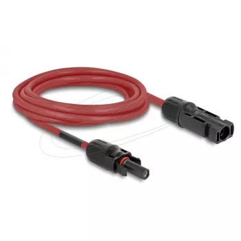 Cabo DELOCK 90974 DL4 cabo solar 6 mm² 3 m vermelho/preto DC 1000 V ficha para conector fêmea