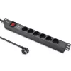 Régua de tomadas para RACK 19 1U QOLTEC PDU 16A 6xSCHUKO 1,8m