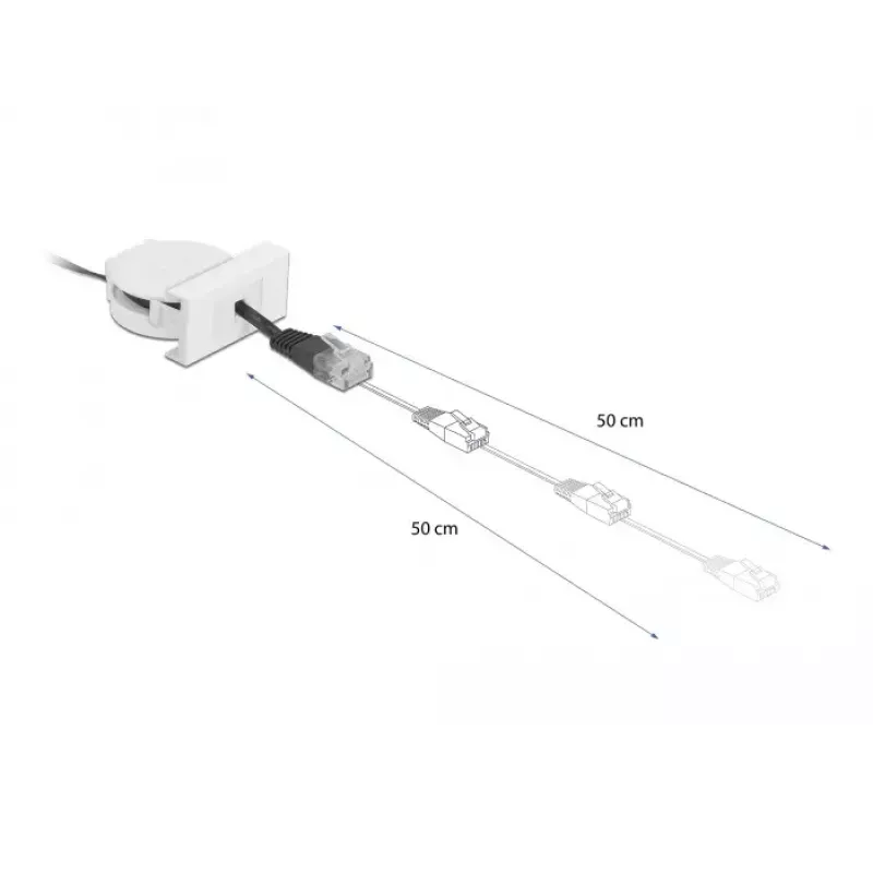Cabo de passagem de rede DeLOCK Easy 45 módulo RJ45 Cat.5e preto