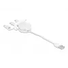 DeLOCK Easy 45 módulo USB 2.0 cabo retrátil 3-em-1 0,5 m