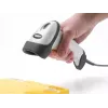 Leitor de códigos de barras USB DeLOCK 1D laser cinzento claro portátil com fio RJ-50