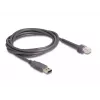 Leitor de códigos de barras USB DeLOCK 1D laser cinzento claro portátil com fio RJ-50