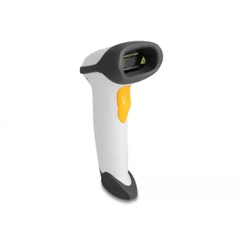 Leitor de códigos de barras USB DeLOCK 1D laser cinzento claro portátil com fio RJ-50