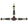 Delock 86917 Conector de cabo para exterior, em forma de T, 3 pinos, IP68, tipo parafuso, preto