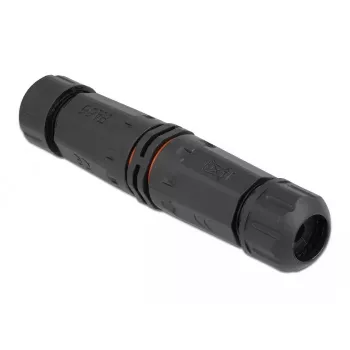 Conector elétrico de cabos DELOCK 86915 reto 85–260 V preto 25×114 mm 1 unid.