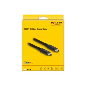 Cabo coaxial USB4 DeLOCK 40 Gbit/s 1,2 m USB PD 3.1 240 W