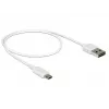 Cabo USB DeLOCK 84806 USB 2.0 0,5 m USB A Micro-USB B branco