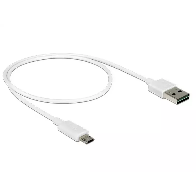 Cabo USB DeLOCK 84806 USB 2.0 0,5 m USB A Micro-USB B branco