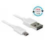 Cabo USB DeLOCK 84806 USB 2.0 0,5 m USB A Micro-USB B branco