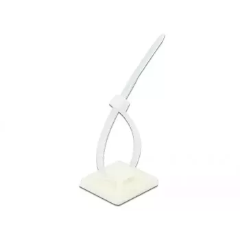 Suporte para abraçadeiras DeLOCK 18677 branco nylon 10 unid.