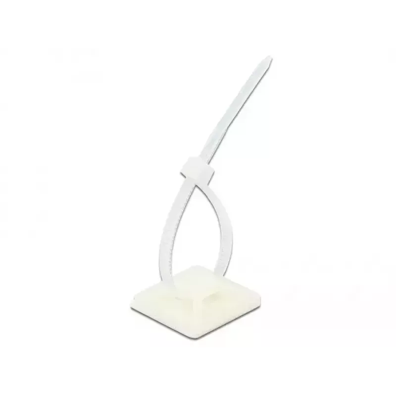 Suporte para abraçadeiras DeLOCK 18677 branco nylon 10 unid.