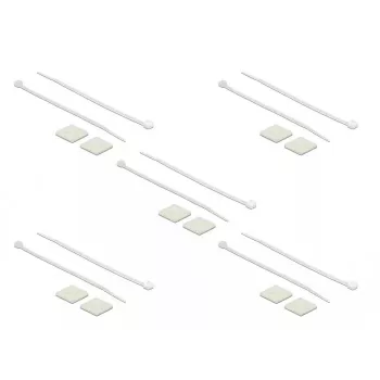 Suporte para abraçadeiras DeLOCK 18677 branco nylon 10 unid.