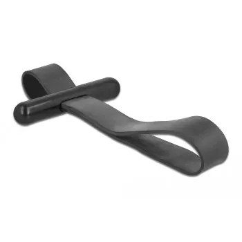 Abraçadeira de cabos DeLOCK 18337 borracha preto