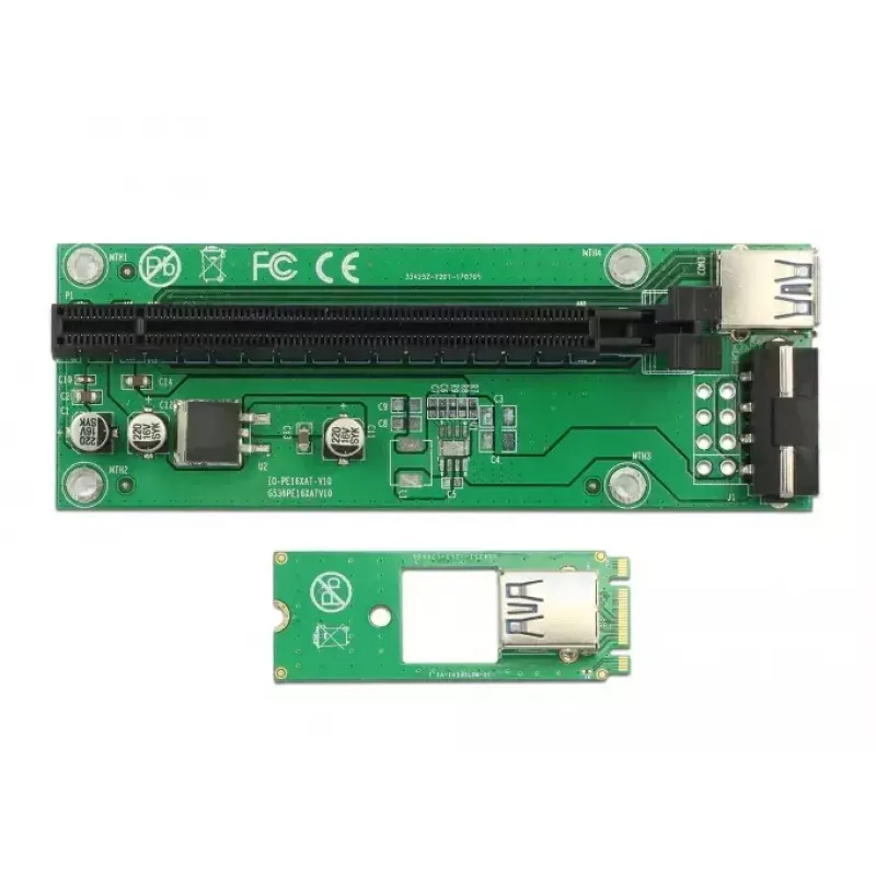 DeLOCK 41428 Placa Riser de M.2 Key B+M para PCIe x16 com cabo USB de 30 cm