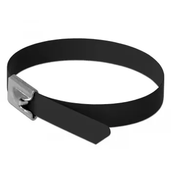 Abraçadeira de cabos DeLOCK 18815 aço preto 400 mm 10 unid.