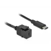 Módulo Keystone DeLOCK 86398 plano preto USB-C