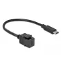 Módulo Keystone DeLOCK 86398 plano preto USB-C