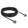 Cabo coaxial LMR195 DeLOCK 90424 10 m preto cinzento
