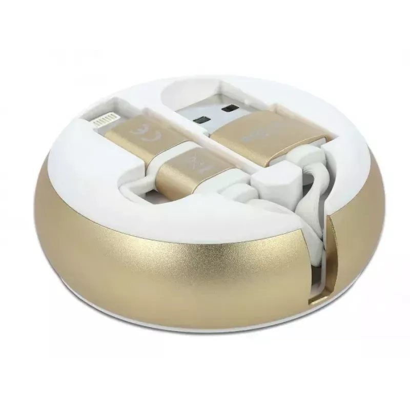Cabo retrátil DeLOCK 85820 USB 2.0 Type-A para Micro-B Lightning