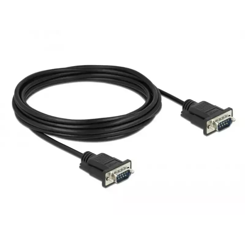 Cabo série DeLOCK 86576 preto 5 m RS-232 Sub-D9