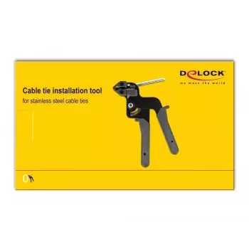 DeLOCK 86772 Ferramenta de instalação de abraçadeiras para abraçadeiras de aço inoxidável