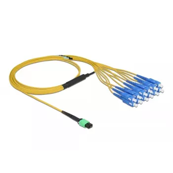 Cabo de fibra ótica MPO fêmea para 12 x SC simplex macho DeLOCK 84871