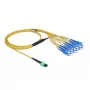 Cabo de fibra ótica MPO fêmea para 12 x SC simplex macho DeLOCK 84871