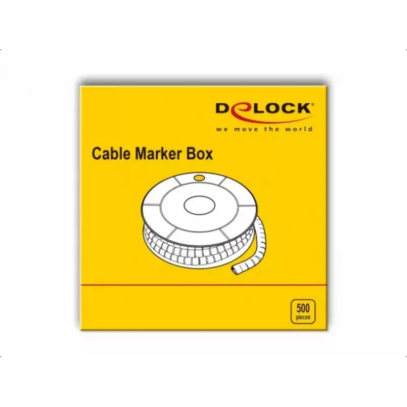 Marcadores de cabos DeLOCK 18354 amarelo plástico 500 unid.