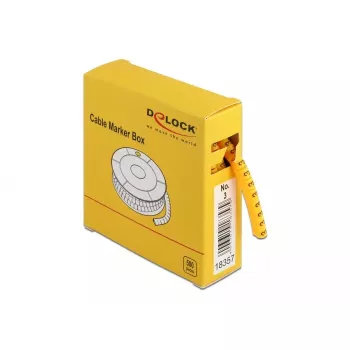 Marcadores de cabos DeLOCK 18357 amarelo 500 unid.
