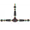 Delock 86918 Conector de cabo para exterior, em forma de T, 4 pinos, IP68, tipo parafuso, preto