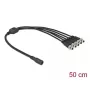 Cabo divisor DeLOCK 86590 5,5 x 2,1 mm 1 x conector fêmea para 5 x conector macho aparafusável