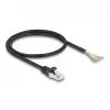 Cabo DeLOCK RJ50 macho para extremidades abertas S/FTP 0,5 m preto