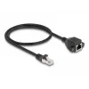 Cabo de extensão DeLOCK RJ50 macho para fêmea S/FTP 0,5 m preto