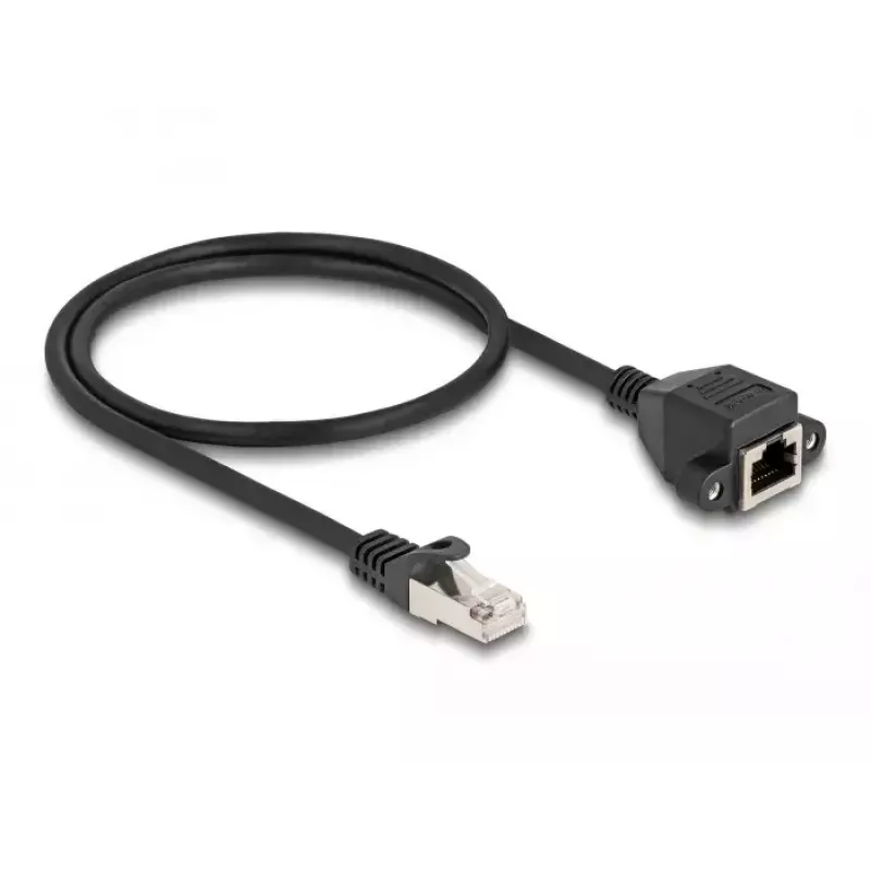 Cabo de extensão DeLOCK RJ50 macho para fêmea S/FTP 0,5 m preto