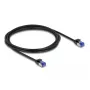 Cabo de rede DeLOCK RJ45 Cat.6A S/FTP fino 2 m preto