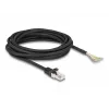 Cabo DeLOCK RJ50 macho para extremidades abertas S/FTP 5 m preto