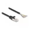 Cabo DeLOCK RJ50 macho para extremidades abertas S/FTP 5 m preto