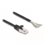 Cabo DeLOCK RJ50 macho para extremidades abertas S/FTP 5 m preto