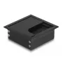 Passa-cabos DELOCK 66855 para secretária, preto, 80×80×28 mm, 1 unid.