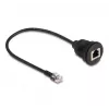 Cabo DeLOCK RJ12 macho para RJ12 fêmea 30 cm preto