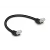 Cabo de rede DeLOCK RJ45 Cat.6A S/FTP 45° angular 0,25 m preto