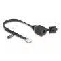 Cabo DeLOCK RJ12 macho para RJ12 fêmea 20 cm preto