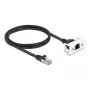 Cabo de extensão de rede DeLOCK Cat.6A 1 m preto S/FTP RJ45